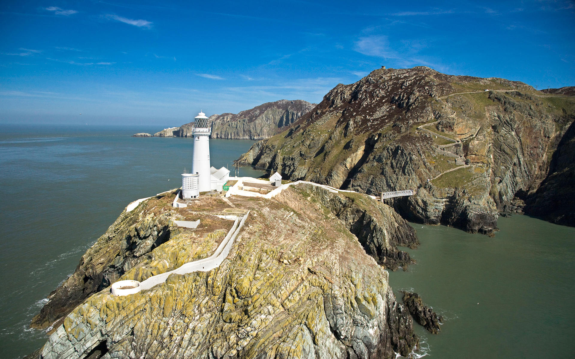 South stack and the path leading to the island