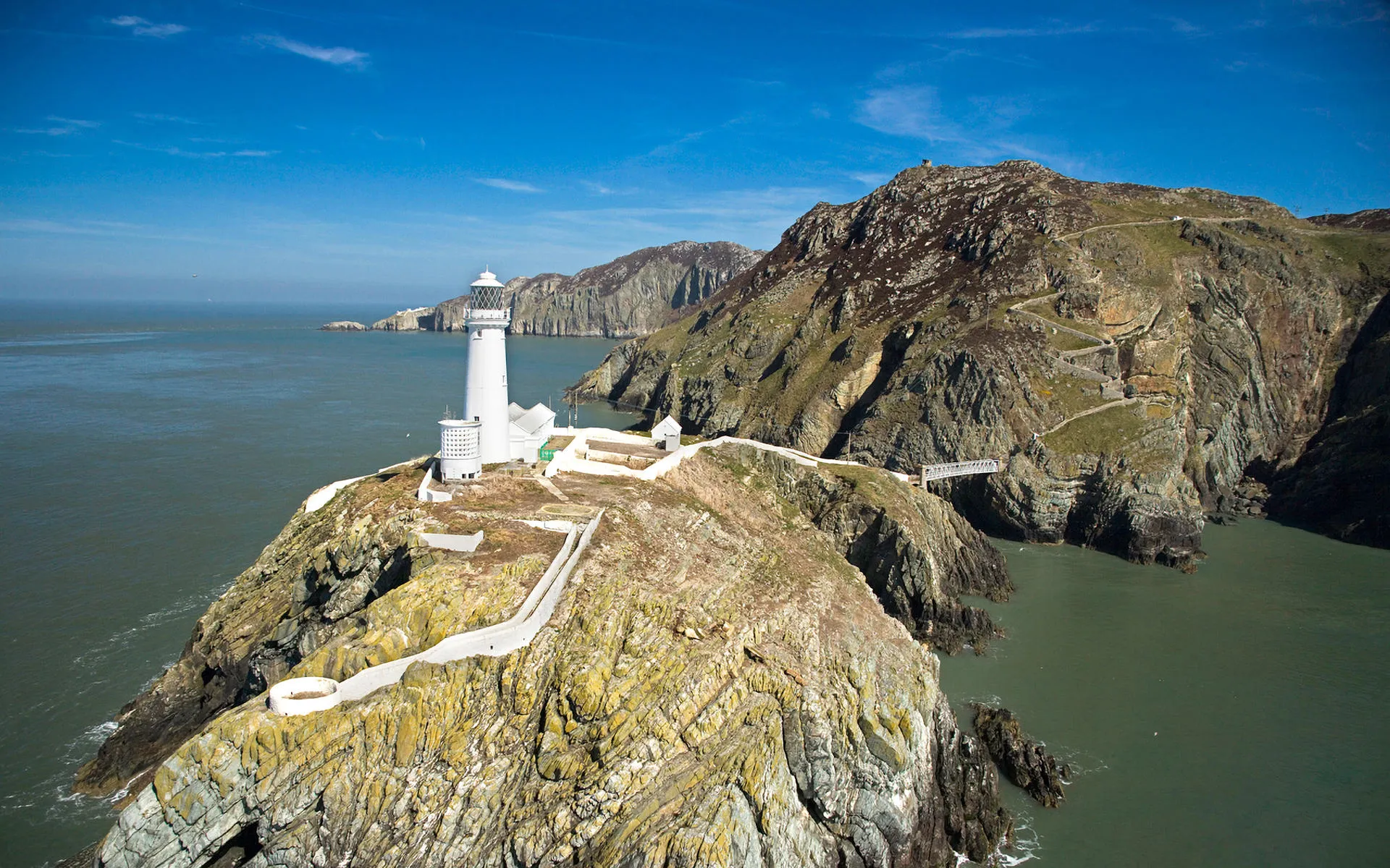 South Stack island with the steps in the background