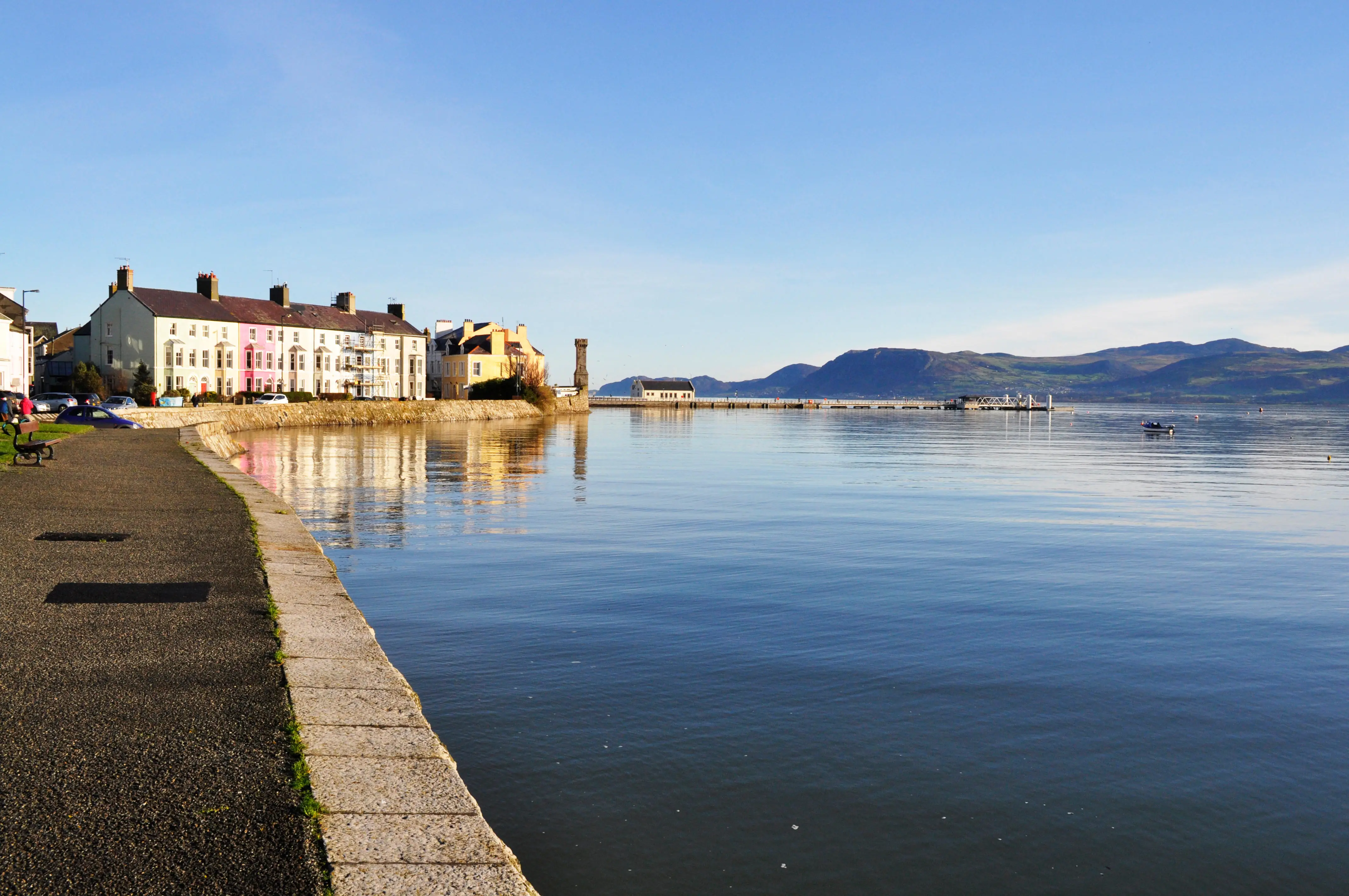 Beaumaris promenade overlooking the Menai Strait