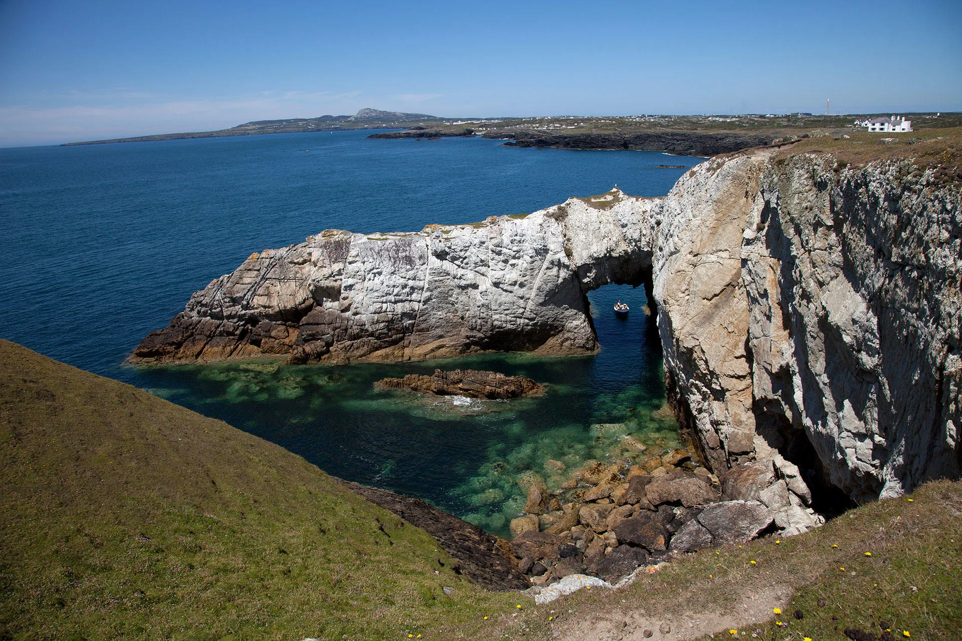 Coastline with sea arch near Rhoscolyn