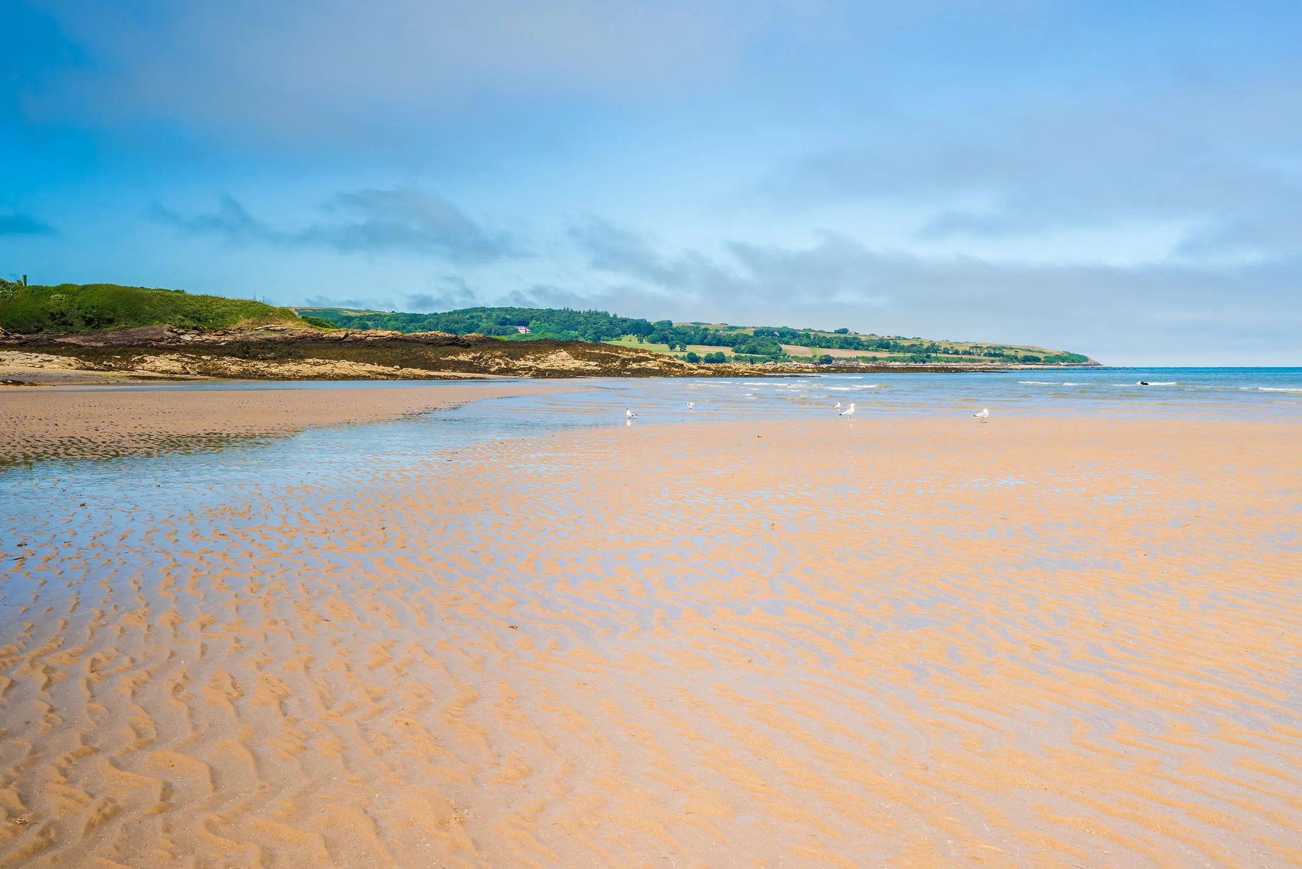 Lligwy beach and the surrounding area
