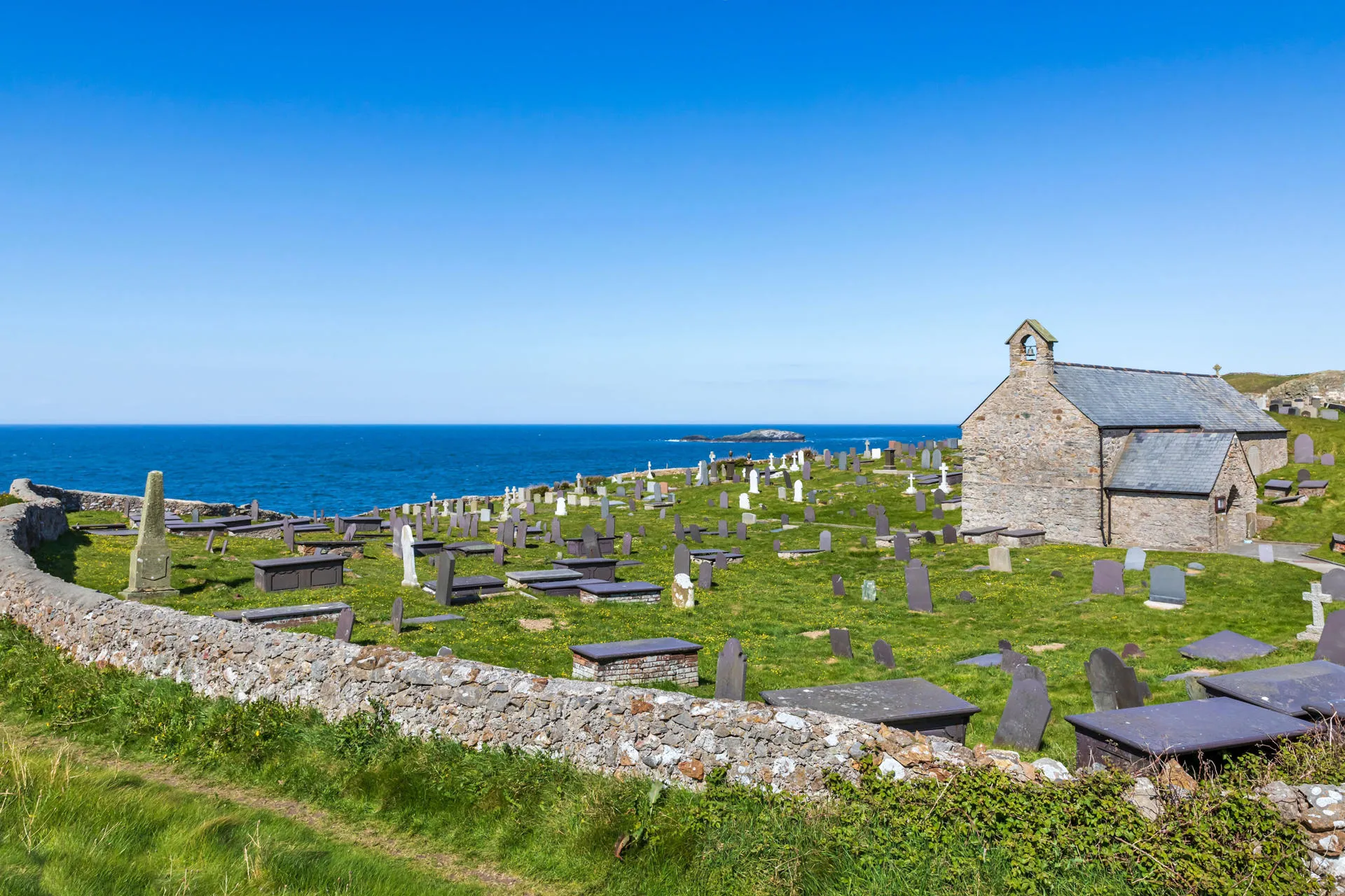 Llanbadrig church overlooking the sea