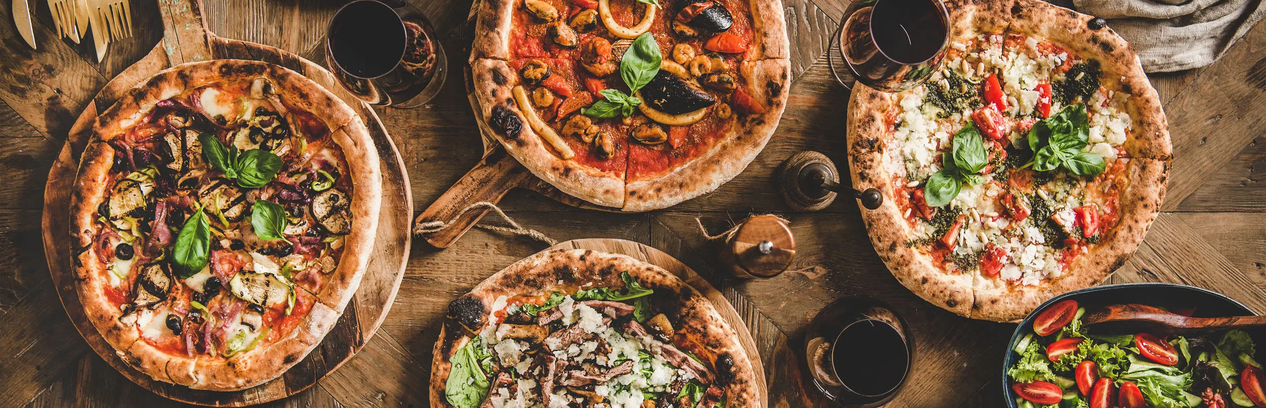 A selection of Pizza