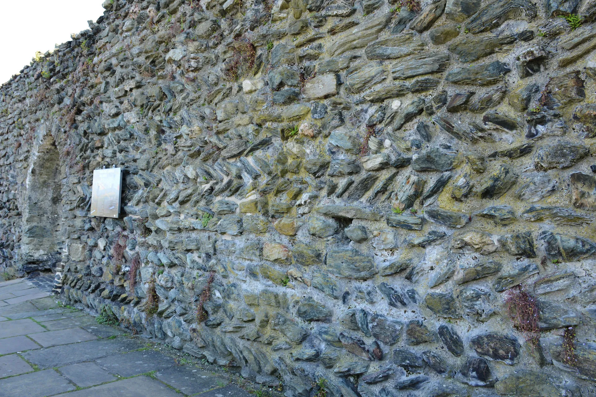 The wall of a Roman fort in Holyhead