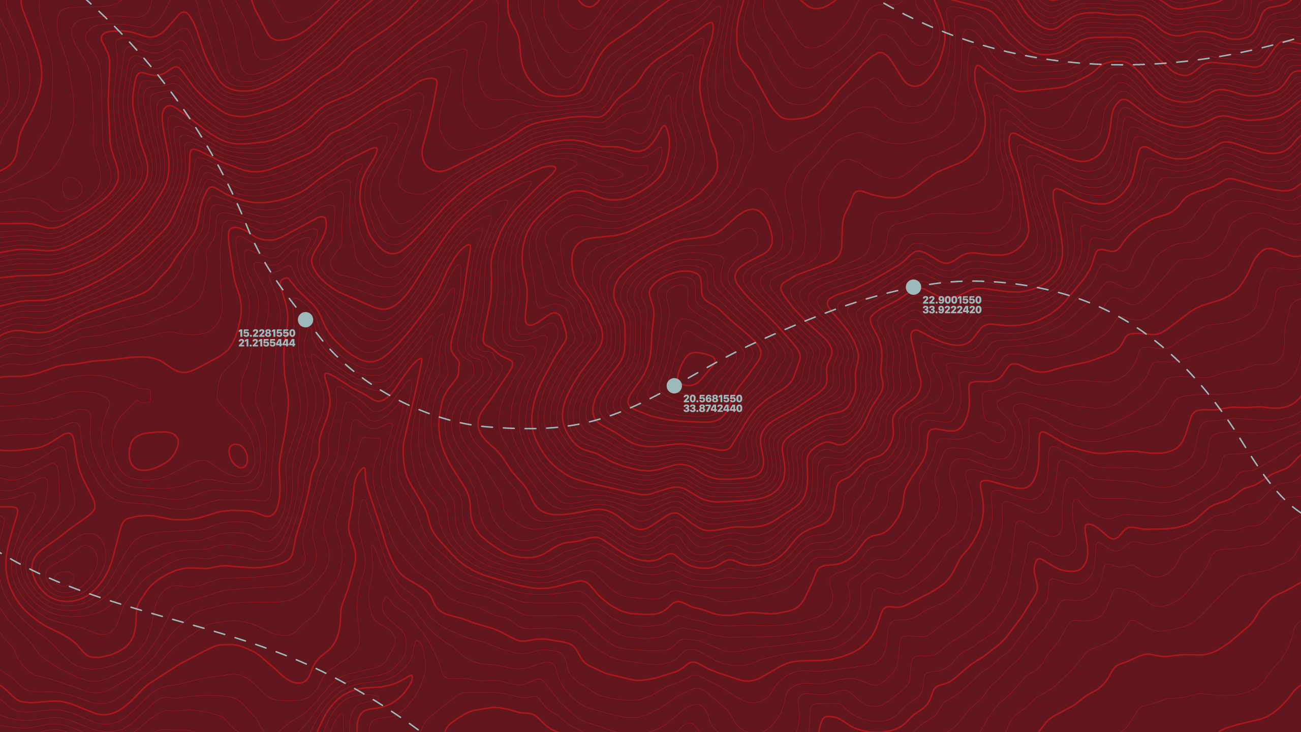 Topographical route graphic