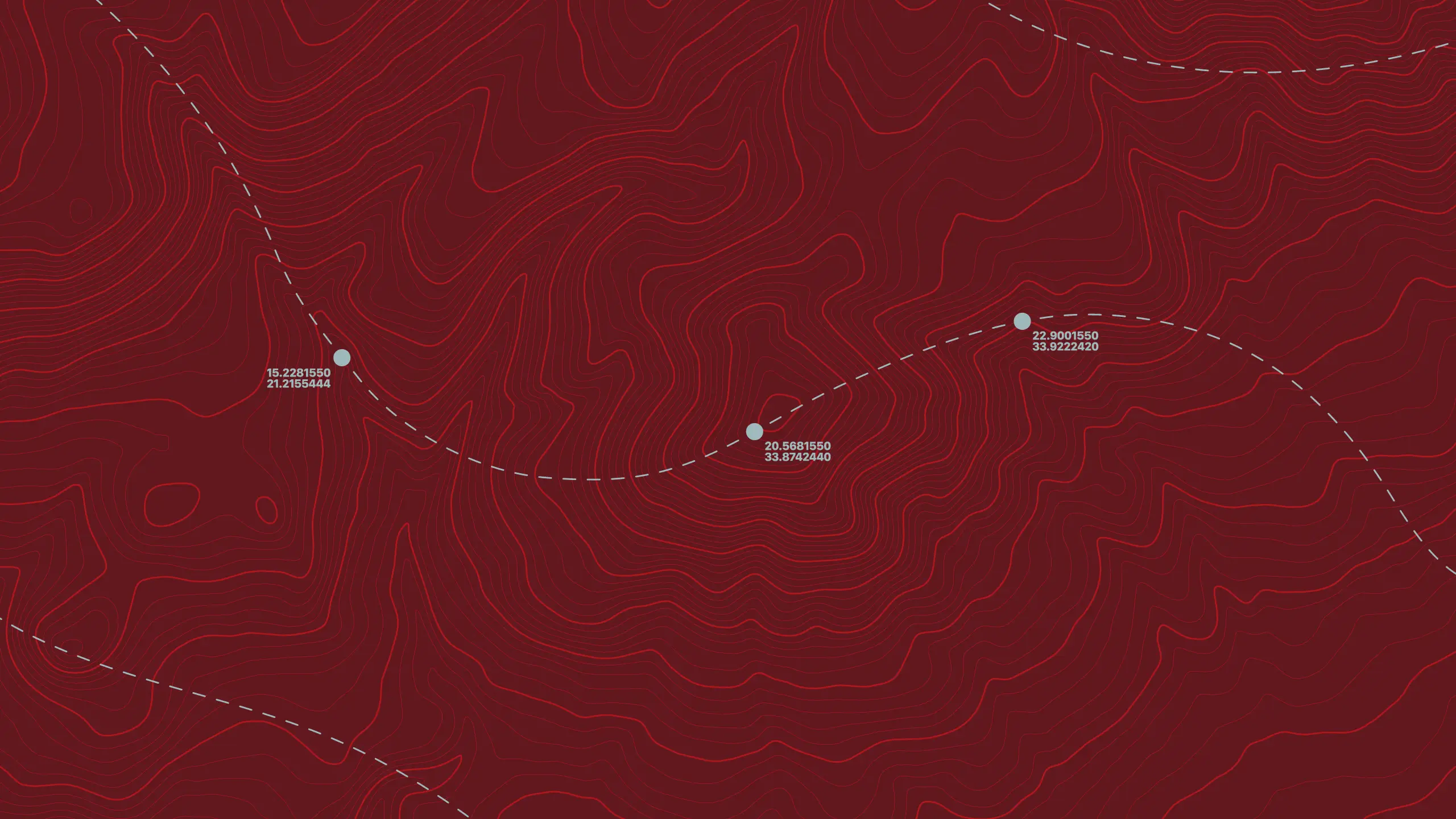 Topographical route graphic