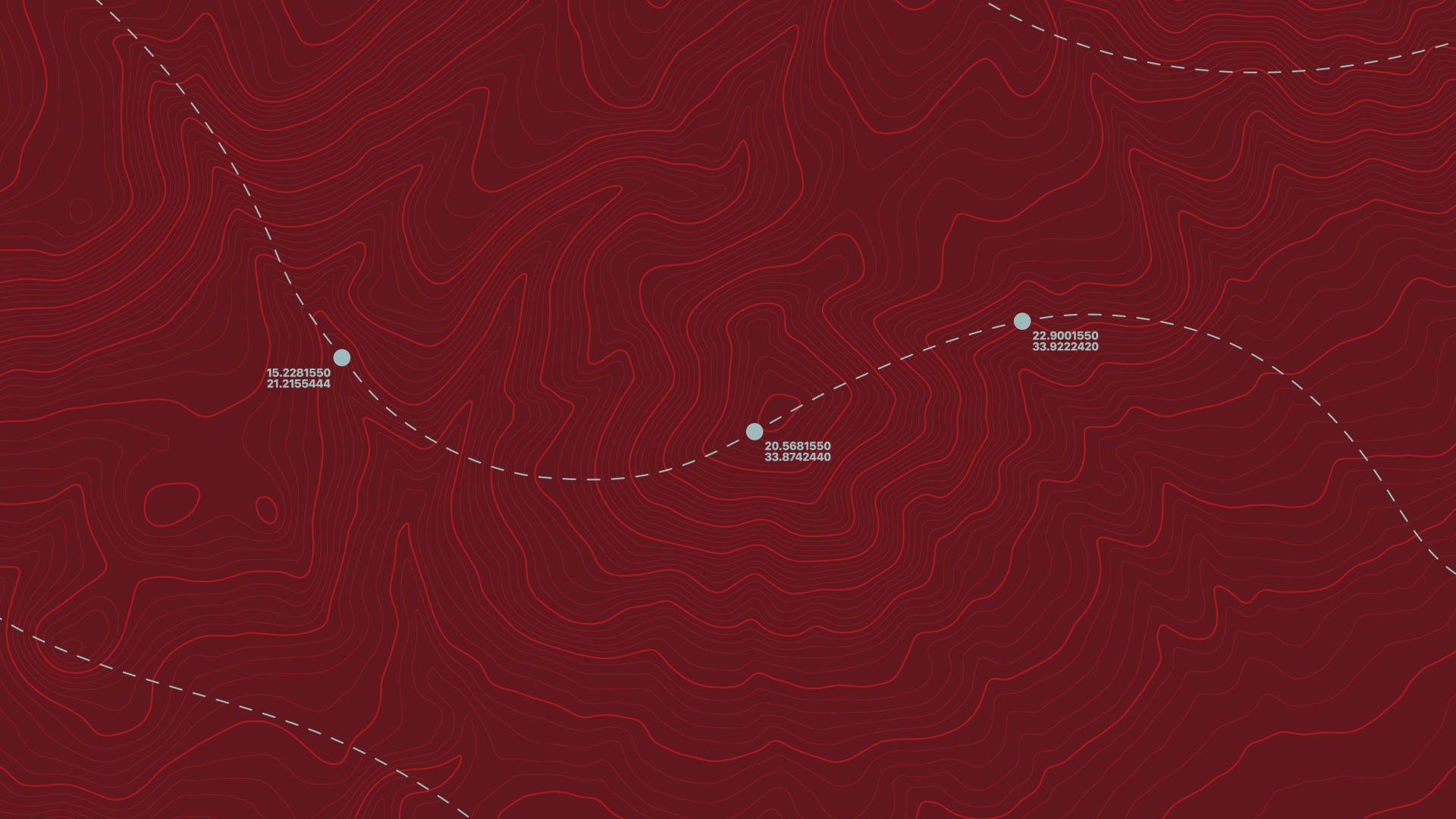 Topographical route graphic